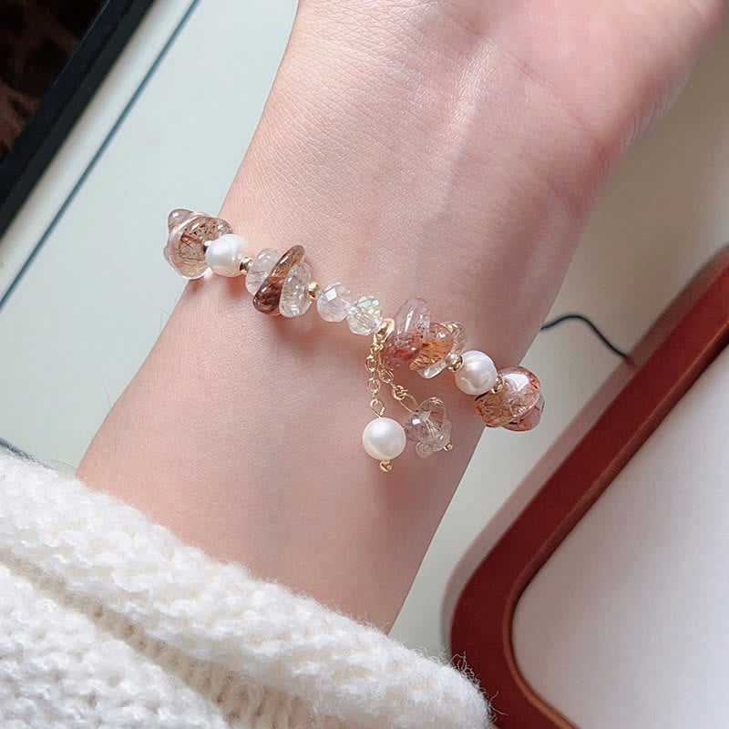 Nimara Ritual Natural Super Seven Crystal Irregular Small Pieces Positive Bracelet