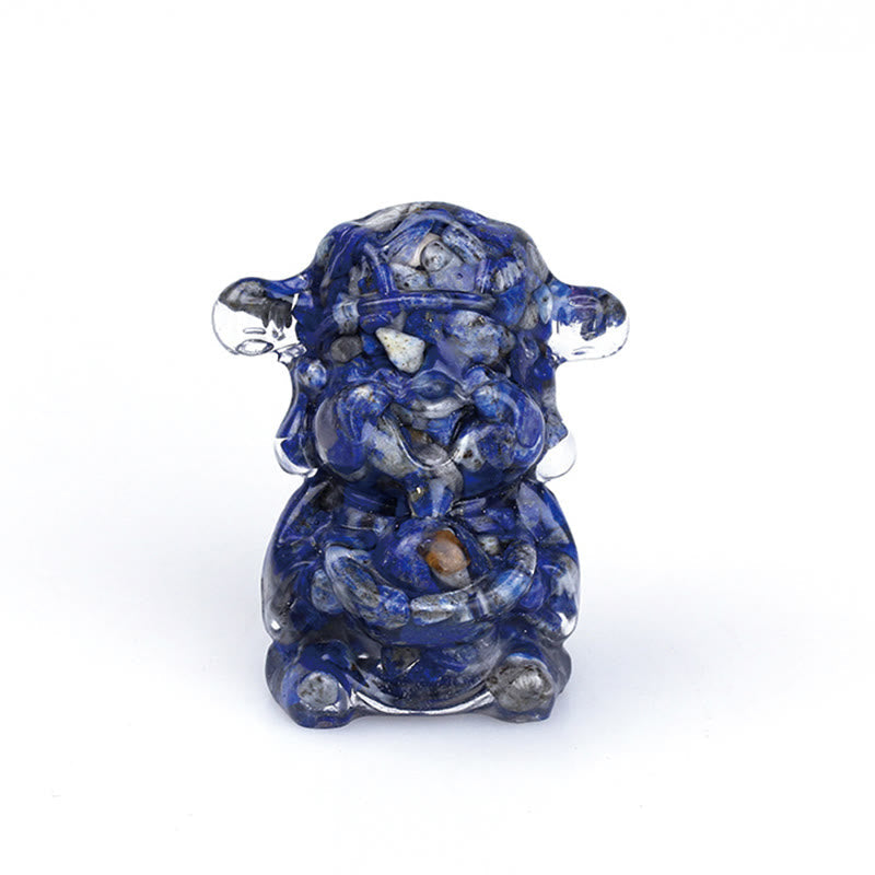 Nimara Ritual God of Wealth Amethyst Crystal Resin Energy Fortune Home Decoration