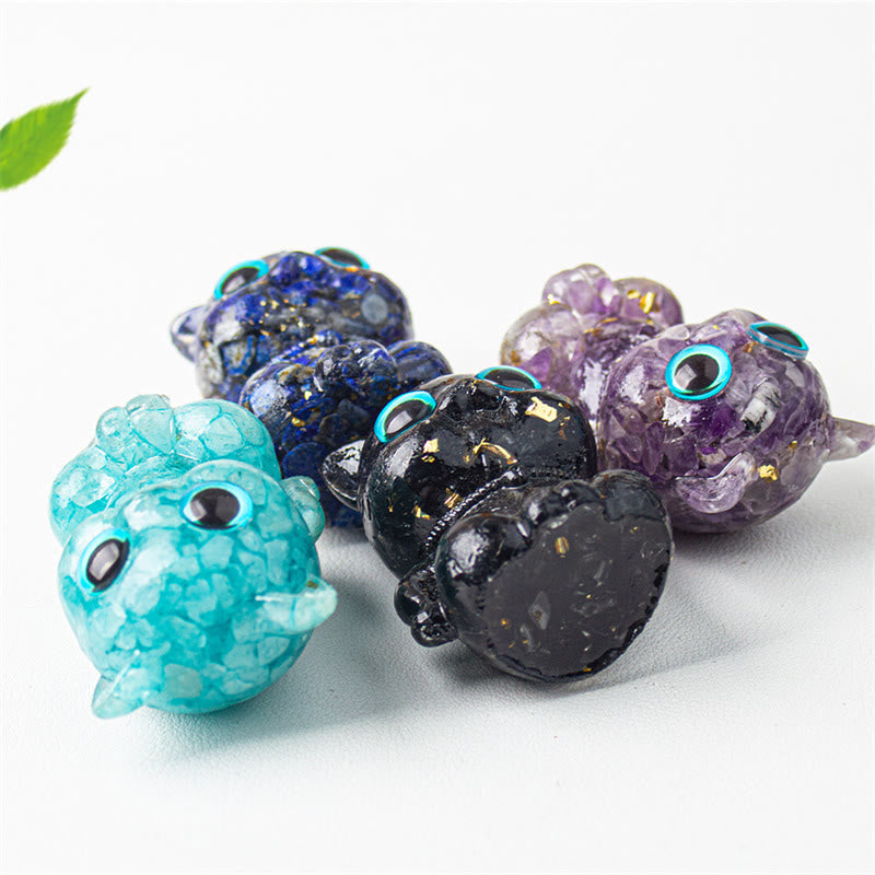 Nimara Ritual Cute Cat Lazurite Lapis Lazuli Amethyst Black Obsidian Aquamarine Crystal Resin Positive Home Decoration