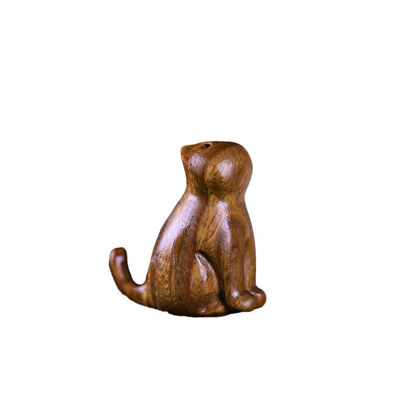 Nimara Ritual Small Leaf Red Sandalwood Ebony Wood Sandalwood Green Sandalwood Lucky Mini Cat Deer Sooth Phone Hanging Decoration