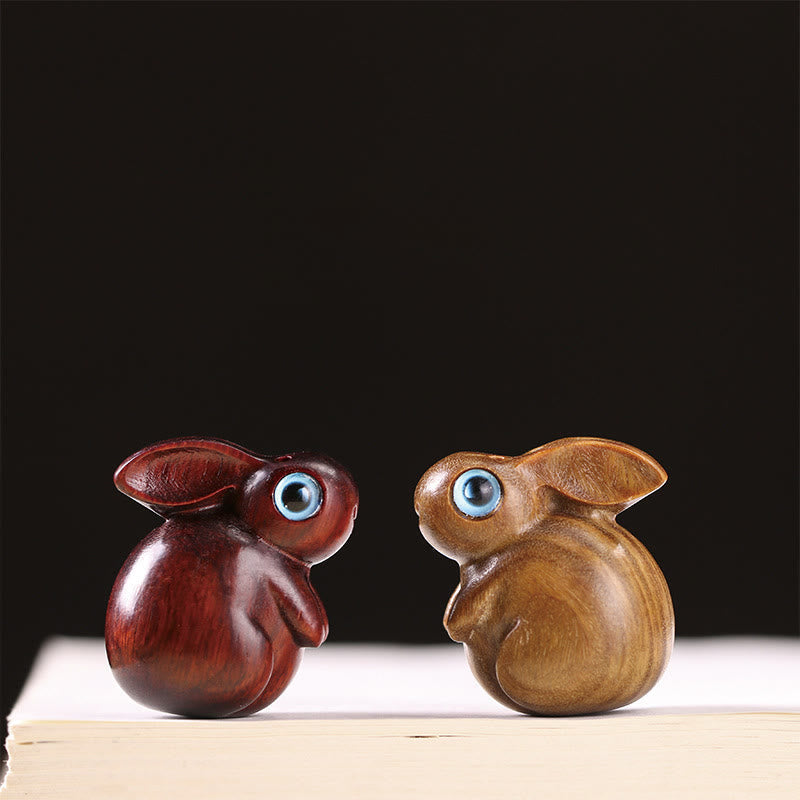 Nimara Ritual Small Leaf Red Sandalwood Green Sandalwood Lucky Mini Rabbit Relaxation Decoration