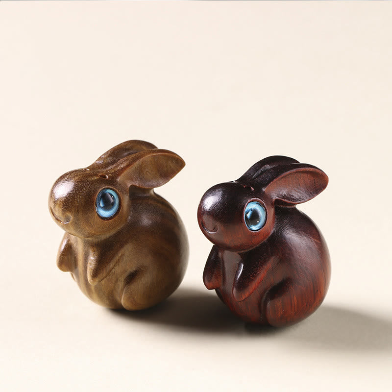 Nimara Ritual Small Leaf Red Sandalwood Green Sandalwood Lucky Mini Rabbit Relaxation Decoration