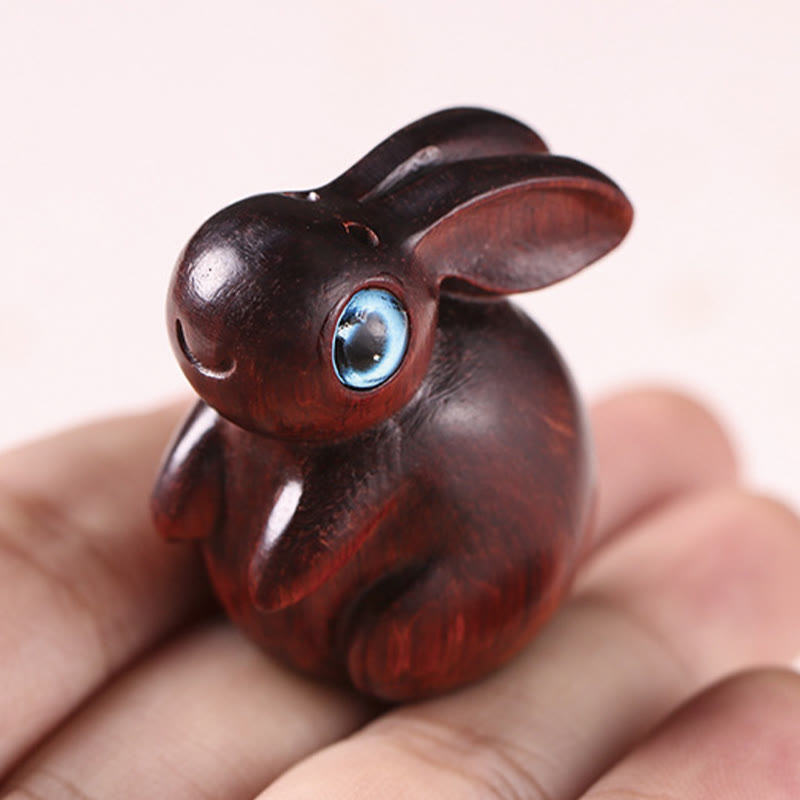 Nimara Ritual Small Leaf Red Sandalwood Green Sandalwood Lucky Mini Rabbit Relaxation Decoration