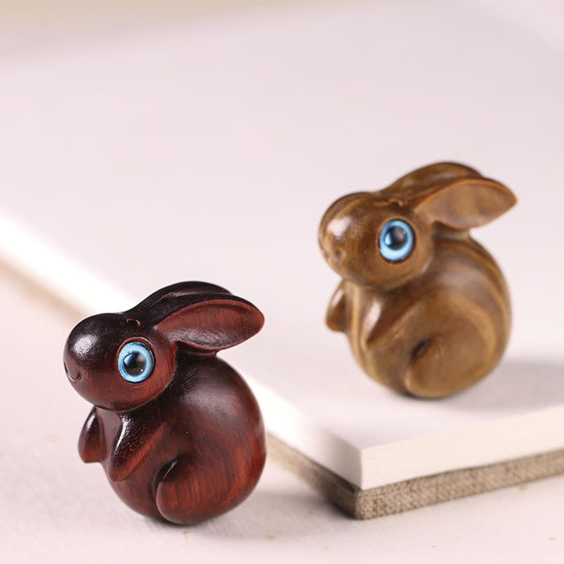 Nimara Ritual Small Leaf Red Sandalwood Green Sandalwood Lucky Mini Rabbit Relaxation Decoration