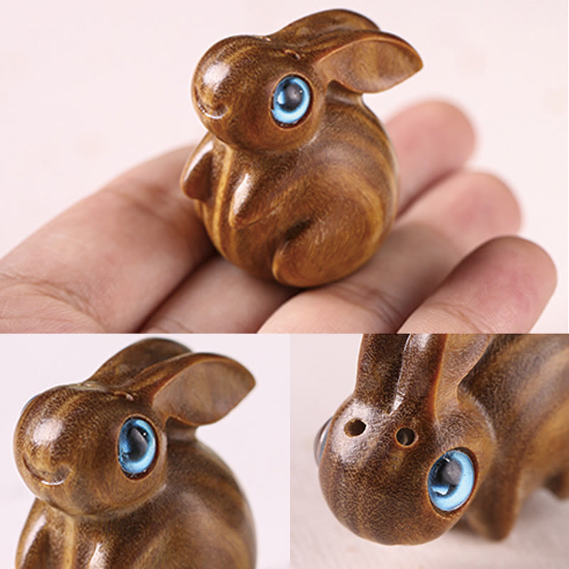 Nimara Ritual Small Leaf Red Sandalwood Green Sandalwood Lucky Mini Rabbit Relaxation Decoration