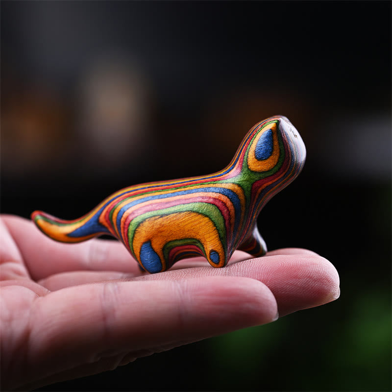 Nimara Ritual Green Sandalwood Small Leaf Red Sandalwood Ebony Wood Rainbow Wood Lucky Mini Walking Cat Positive Decoration
