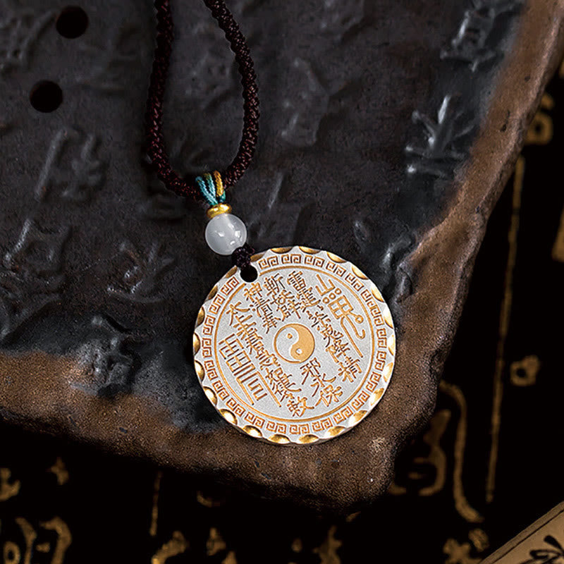 Nimara Ritual Mountain Ghosts Spend Money Yin Yang Bagua Design Copper Harmony Necklace Pendant