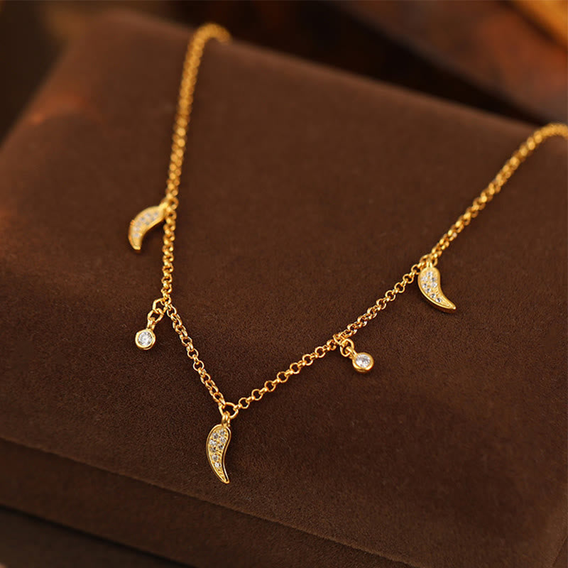Nimara Ritual 925 Sterling Silver Zircon Little Pepper Charm Protection Anklet