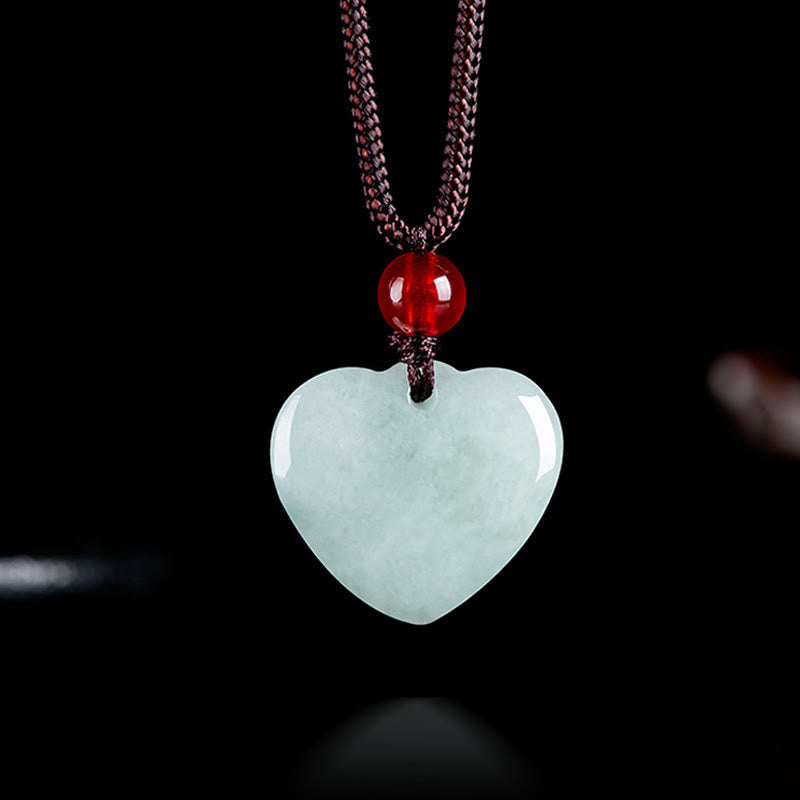 Nimara Ritual Jade Heart Prosperity Necklace Pendant