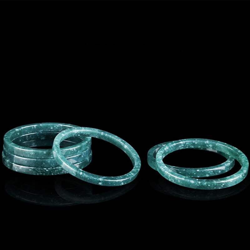 Nimara Ritual Natural Jade Abundance Thin Bracelet Bangle