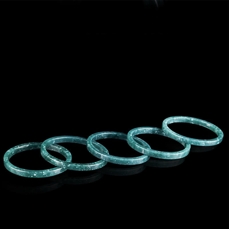 Nimara Ritual Natural Jade Abundance Thin Bracelet Bangle