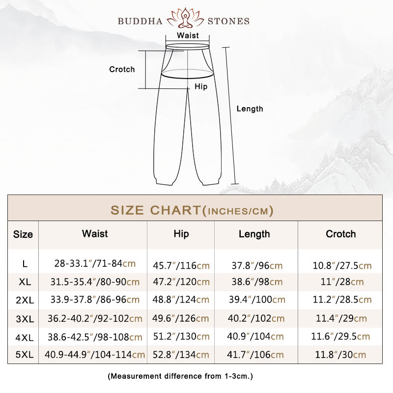 Nimara Ritual Casual Solid Color Drawstring Linen Men's Pants With Pockets