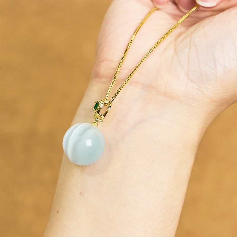 Nimara Ritual Cat's Eye Round Ball Confidence Necklace Pendant