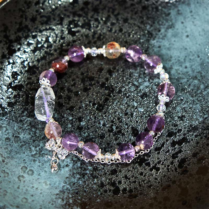 Nimara Ritual Natural Purple Phantom Bow Wisdom Bracelet