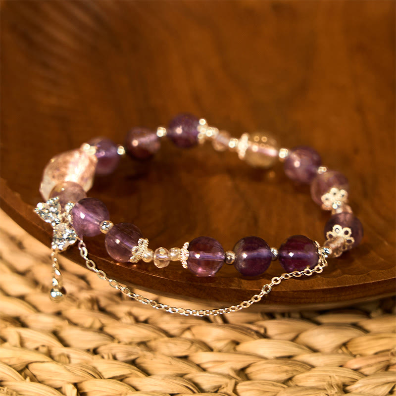Nimara Ritual Natural Purple Phantom Bow Wisdom Bracelet