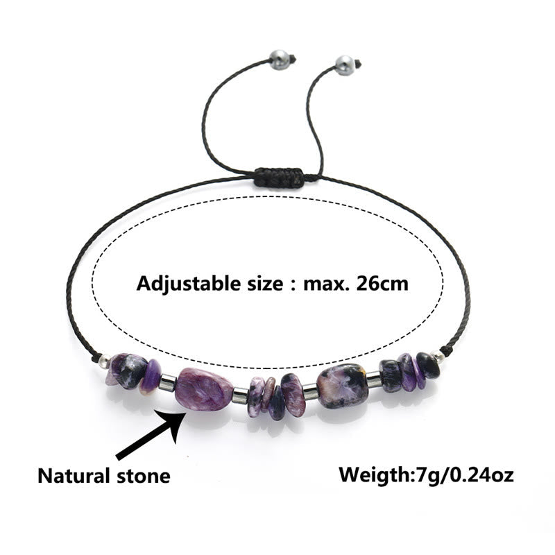 Nimara Ritual Live In The Moment Charoite Hematite Powerful Bracelet