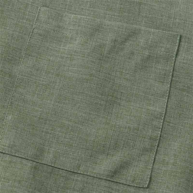 Nimara Ritual Summer Men's Button Plain Short Sleeve Shirt With Pocket