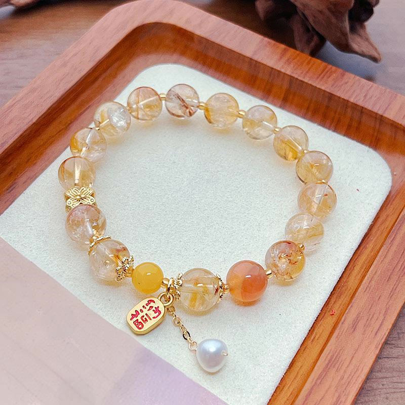Nimara Ritual Natural Citrine Beads Nafu Pleasure Bracelet