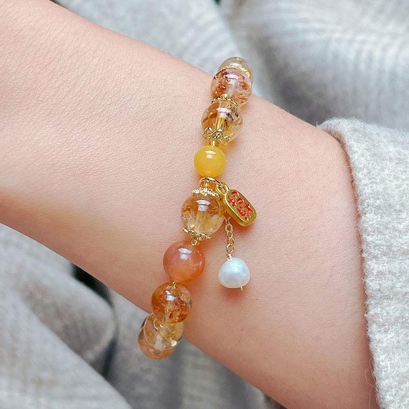 Nimara Ritual Natural Citrine Beads Nafu Pleasure Bracelet