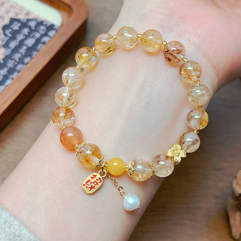 Nimara Ritual Natural Citrine Beads Nafu Pleasure Bracelet