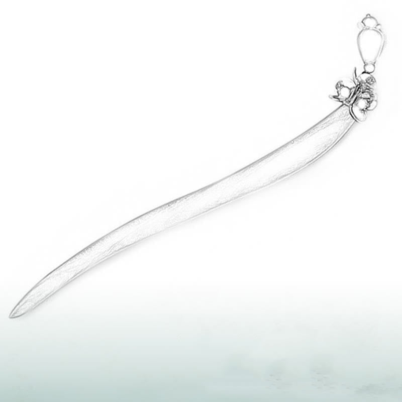 Nimara Ritual Silver Tassel Green Sandalwood Soothing Hairpin