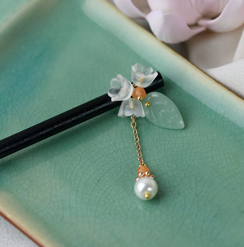 Nimara Ritual Ebony Liuli Lily of the Valley Courage Hairpin