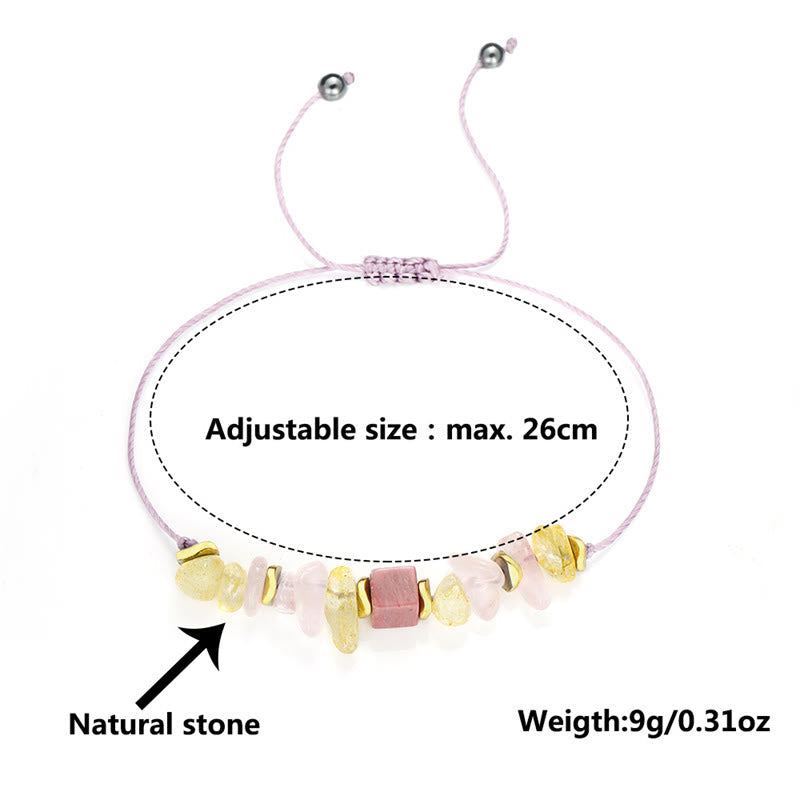 Nimara Ritual Thank You Rose Quartz Citrine Rhodonite Passionate Bracelet
