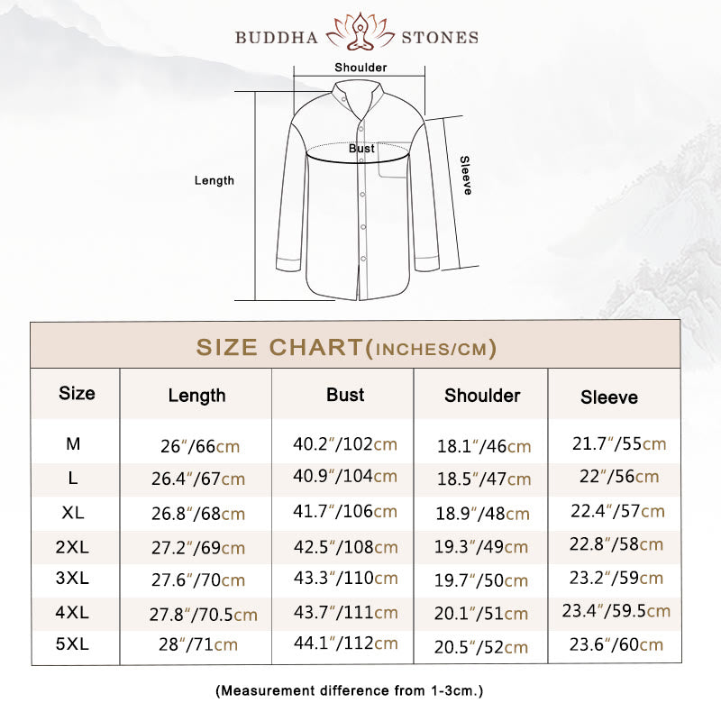 Nimara Ritual Men's Long Sleeve Shirt With Pocket Stand Collar Comfort Shirt