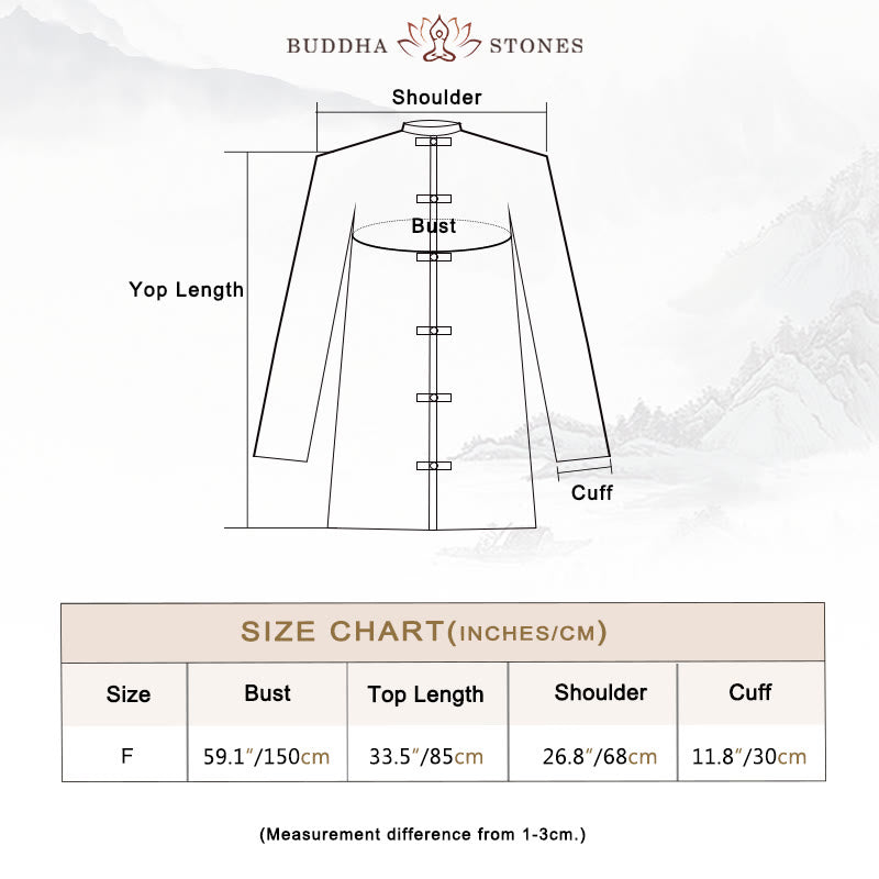 Nimara Ritual Plain Frog-Button Design Shirt Zen Tai Chi Meditation Top Clothing Cotton Linen Jacket