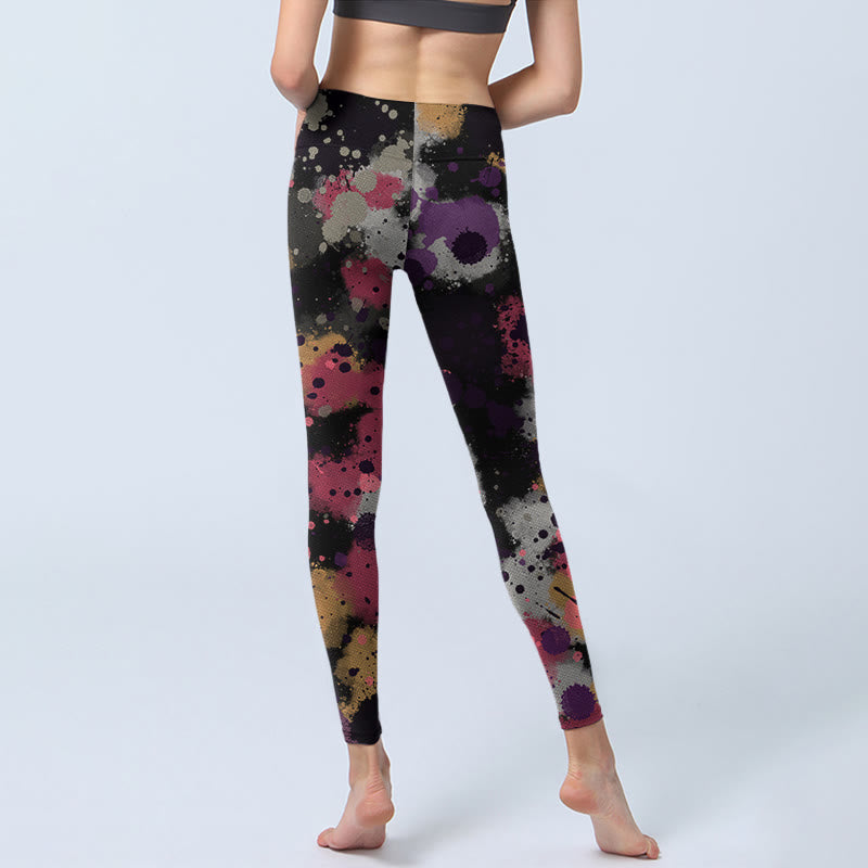 Nimara Ritual Splatter Print Exercise Leggings Women's Yoga Pants