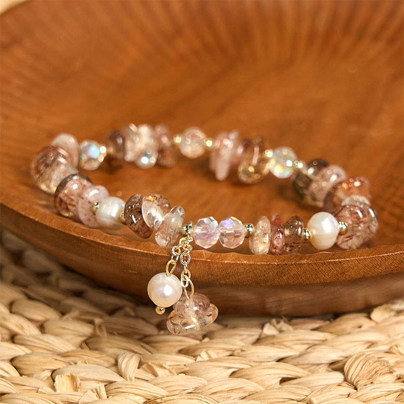 Nimara Ritual Natural Super Seven Crystal Irregular Small Pieces Positive Bracelet