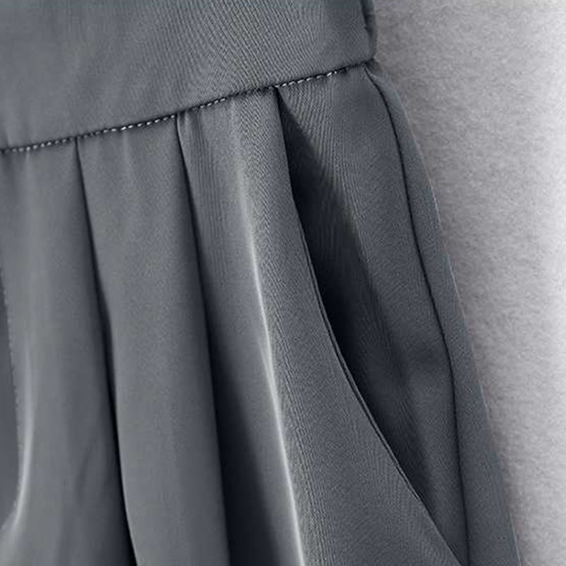 Nimara Ritual Summer Casual Zipper Button Loose Plain Cotton Linen Women's Shorts With Pockets