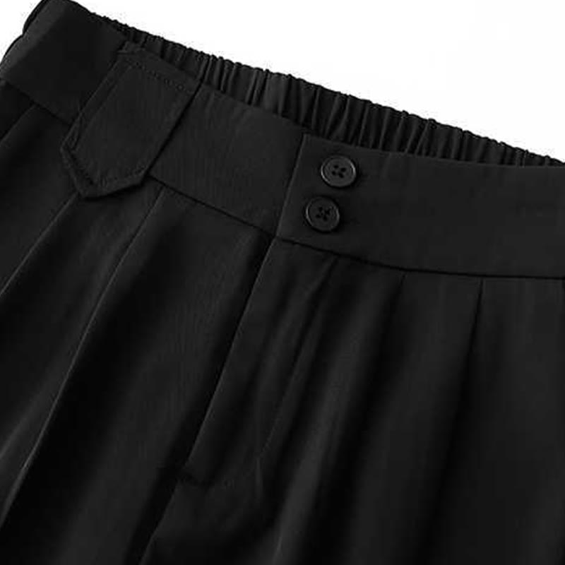 Nimara Ritual Summer Casual Zipper Button Loose Plain Cotton Linen Women's Shorts With Pockets