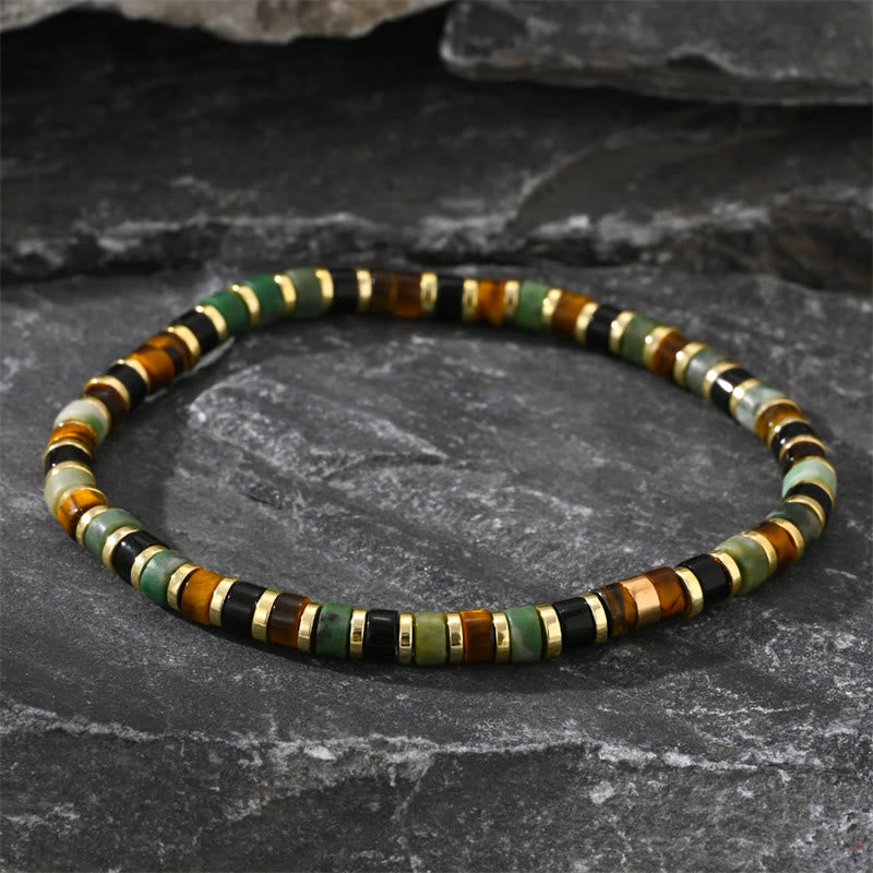 Support and Powerful Natural Hematite Tiger Eye Stones Bracelet