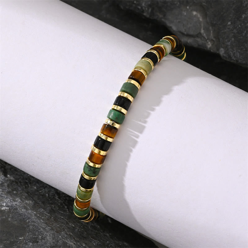Support and Powerful Natural Hematite Tiger Eye Stones Bracelet