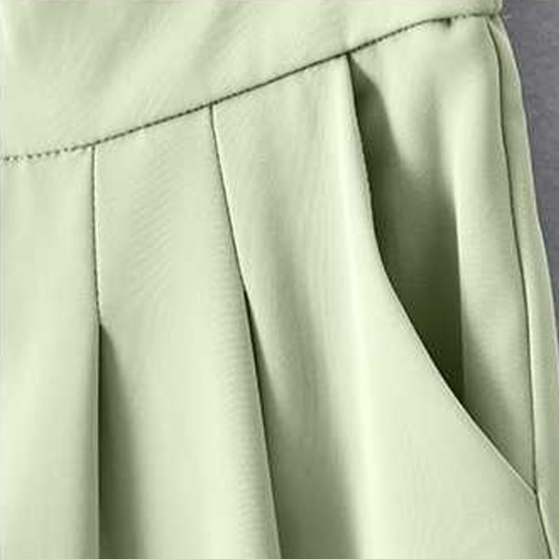 Nimara Ritual Summer Casual Zipper Button Loose Plain Cotton Linen Women's Shorts With Pockets