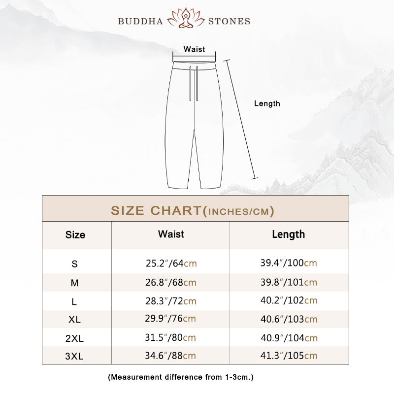 Nimara Ritual Casual Solid Color Cotton Linen Drawstring Women's Pants With Pockets
