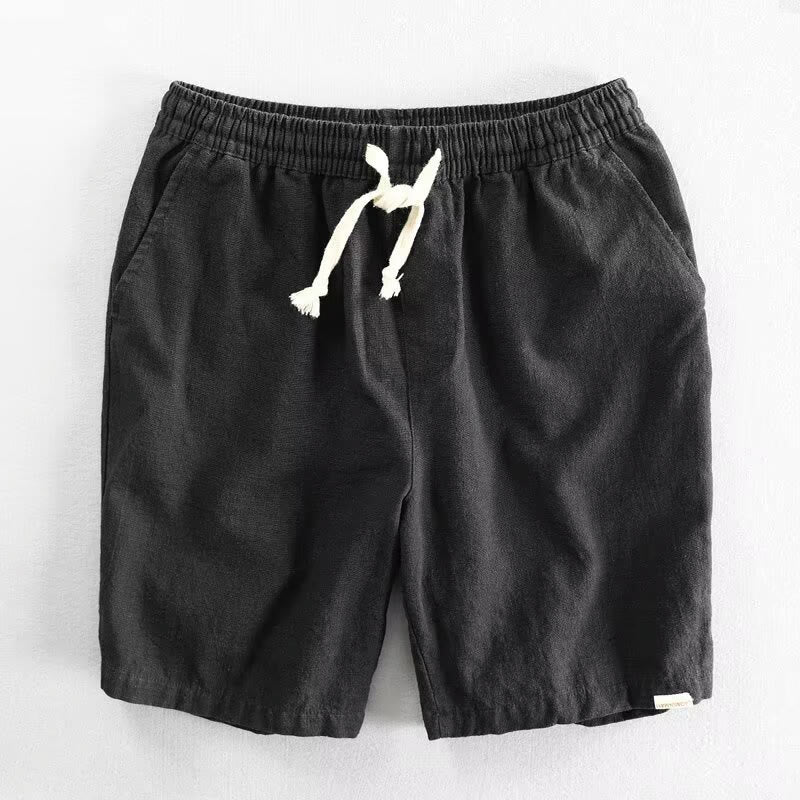 Nimara Ritual Drawstring Elastic Waist Cotton Men's Shorts With Pockets