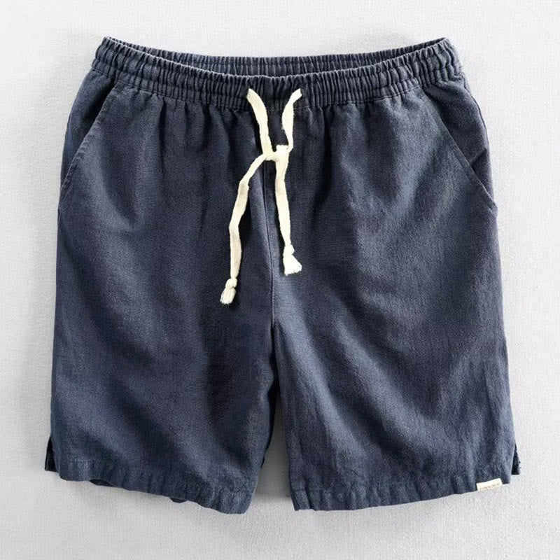Nimara Ritual Drawstring Elastic Waist Cotton Men's Shorts With Pockets