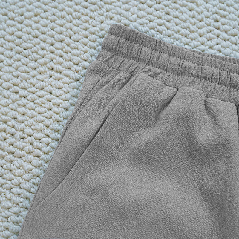 Nimara Ritual Summer Plain Color Splicing Design Cotton Linen Women's Pants With Pockets