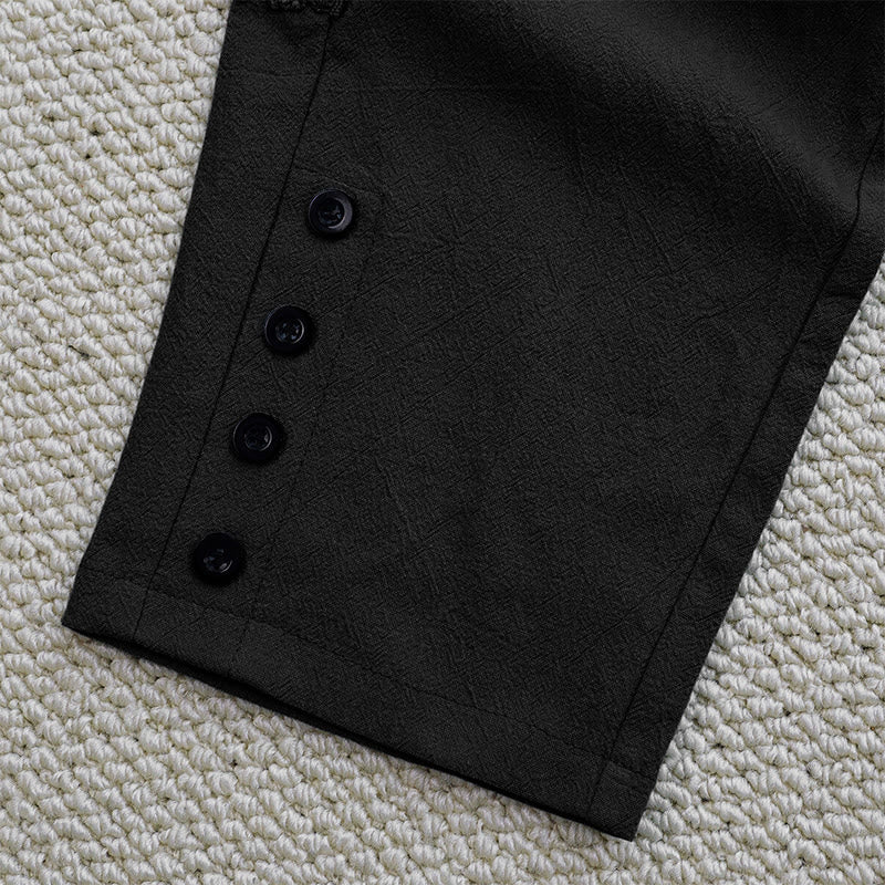 Nimara Ritual Summer Plain Color Splicing Design Cotton Linen Women's Pants With Pockets
