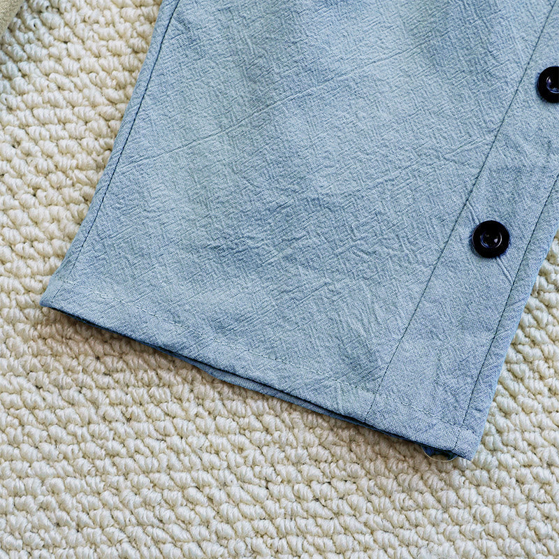 Nimara Ritual Summer Plain Patchwork Design Drawstring Cotton Linen Women's Pants With Pockets