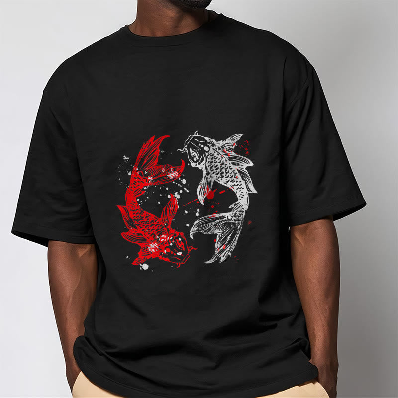 Nimara Ritual Red Black Koi Fish Tee T-shirt