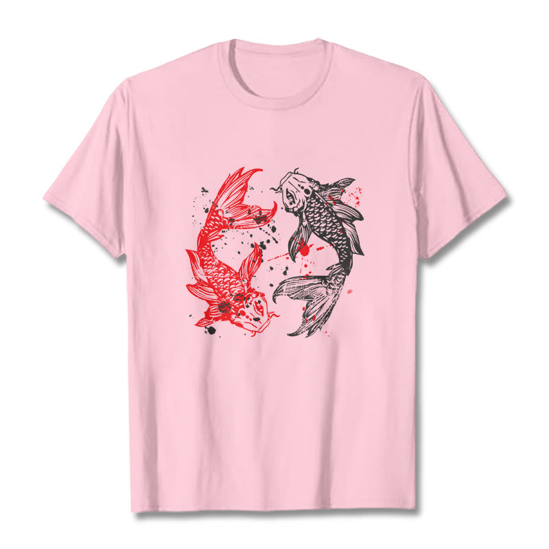 Nimara Ritual Red Black Koi Fish Tee T-shirt