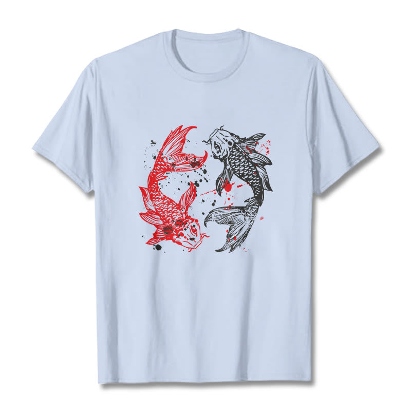 Nimara Ritual Red Black Koi Fish Tee T-shirt
