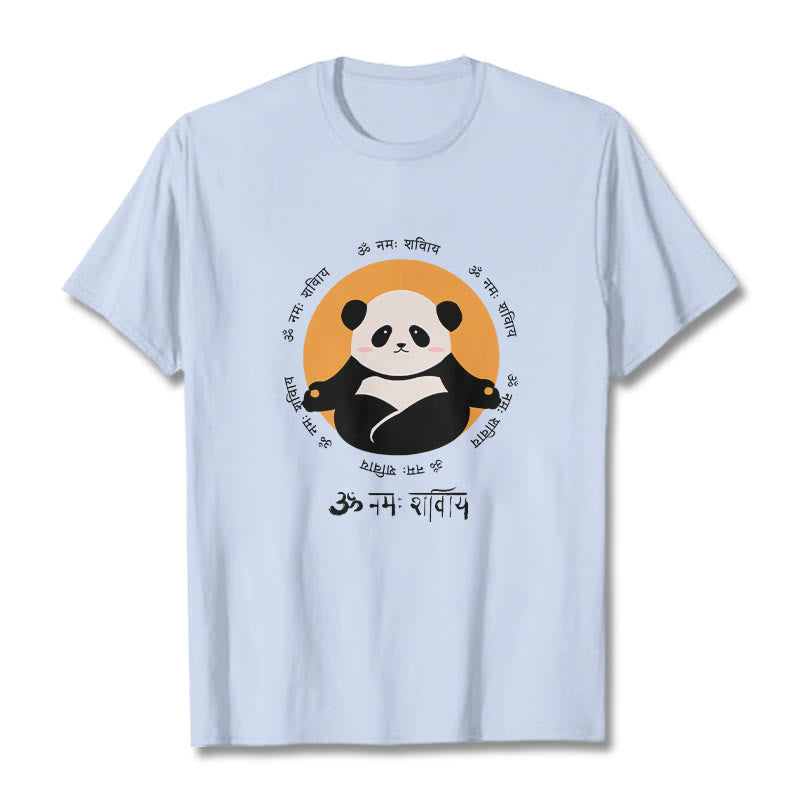 Nimara Ritual Panda Sanskrit Namah Shivaya Tee T-shirt