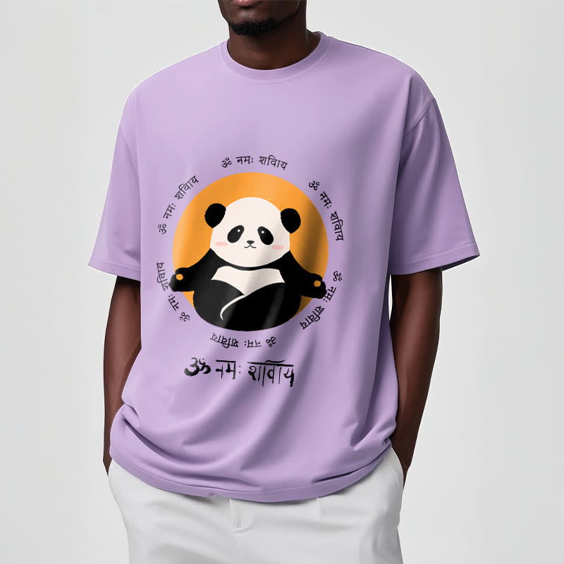 Nimara Ritual Panda Sanskrit Namah Shivaya Tee T-shirt
