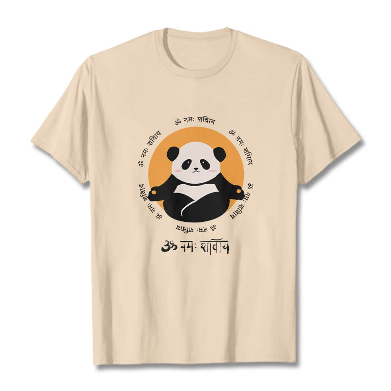Nimara Ritual Panda Sanskrit Namah Shivaya Tee T-shirt
