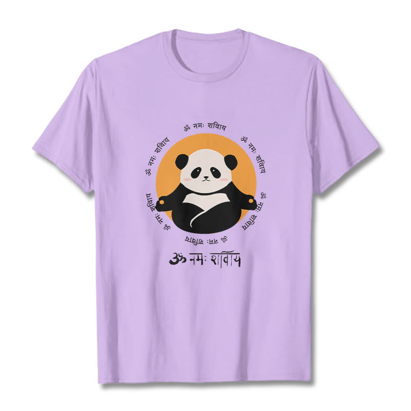 Nimara Ritual Panda Sanskrit Namah Shivaya Tee T-shirt