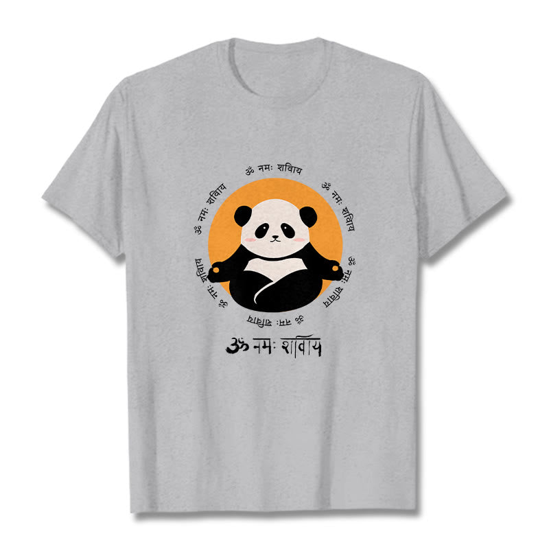 Nimara Ritual Panda Sanskrit Namah Shivaya Tee T-shirt